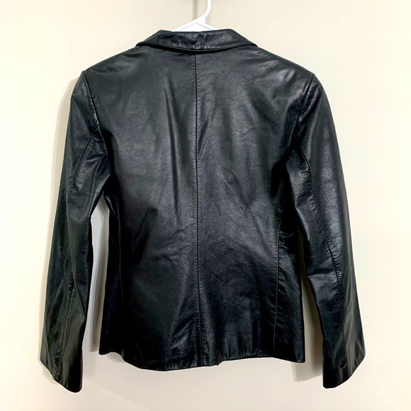 🤍 EVC True 90s Y2K Express Leather Blazer Jacket - Picture 4 of 7